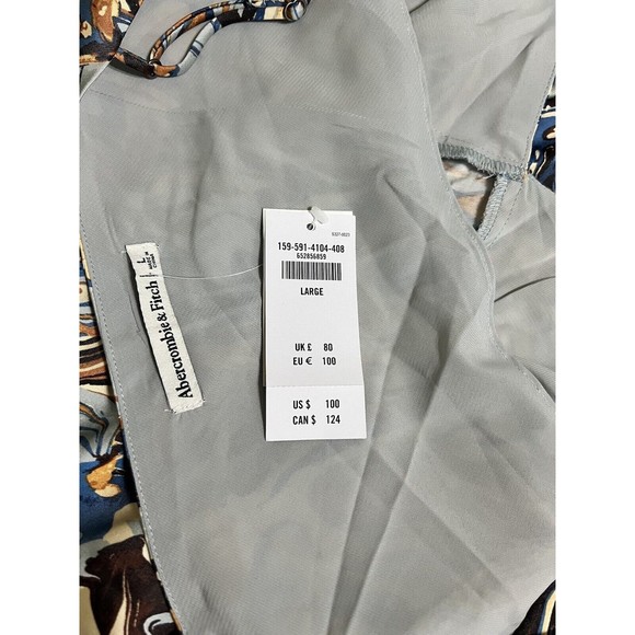 NWT  Abercrombie & Fitch V Neck Midi Dress Size Large - Picture 9 of 11